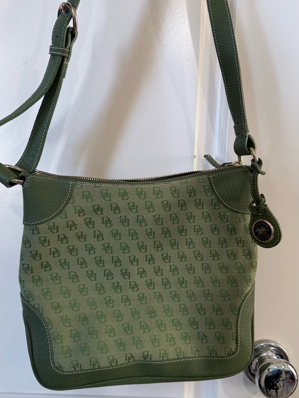 Dooney & Bourke Green Monogram Crossbody Bag